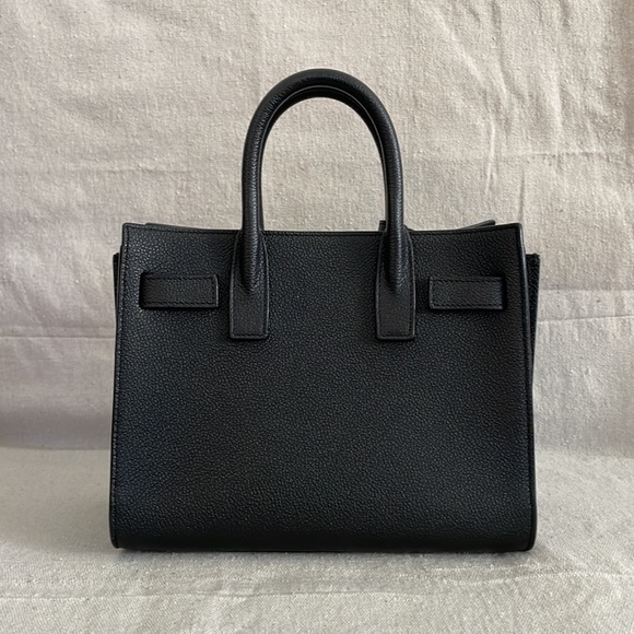 Saint Laurent Black Grained Leather Nano Sac De Jour - Picture 3 of 15
